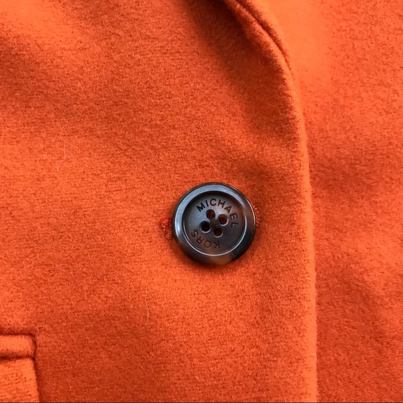Michael Kors Orange Wool Blazer Sz 4 - Picture 4 of 5